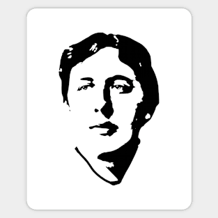Oscar Wilde Black On White Sticker